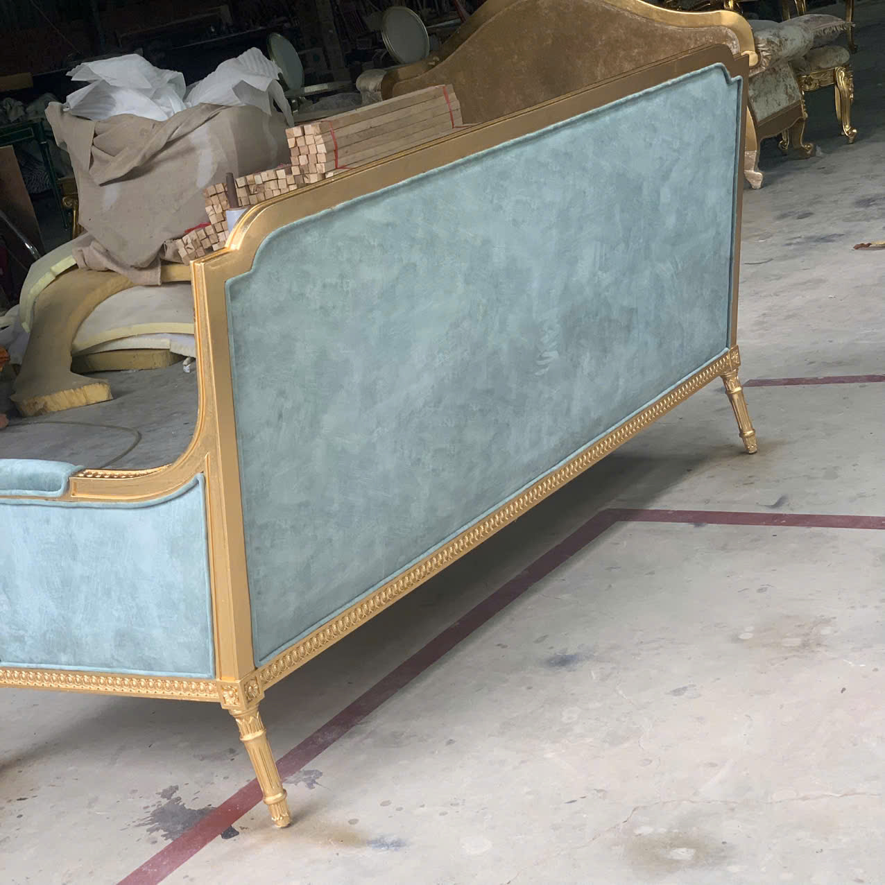 SOFA ĐƠN CỔ ĐIỂN KATI LOUIS 16 DÁT VÀNG ( ARMCHAIR LOUIS 16)